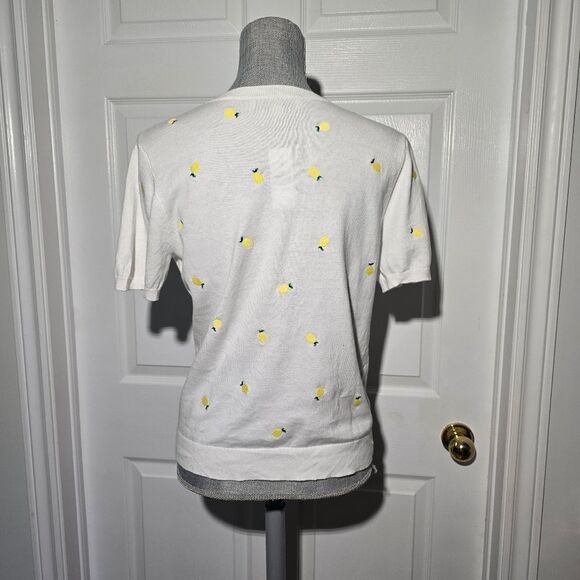 LOFT NWT lemon Print Cardigan - Picture 3 of 4